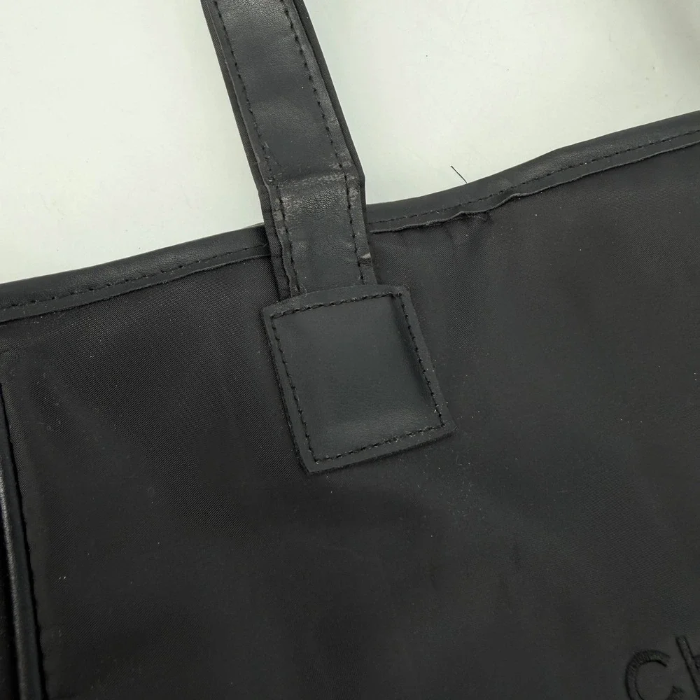 Chanel Beaute Black Nylon Tote Bag VIP Gift Large Shoulder Bag Travel Carryall